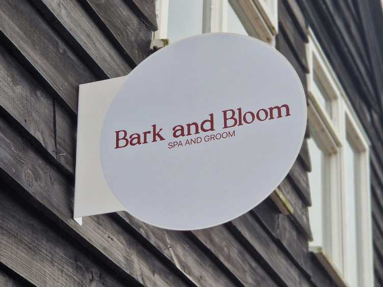 Bark & Bloom building sign